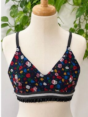 The Upside Floral Print Bralette with Ruffle Band US 6